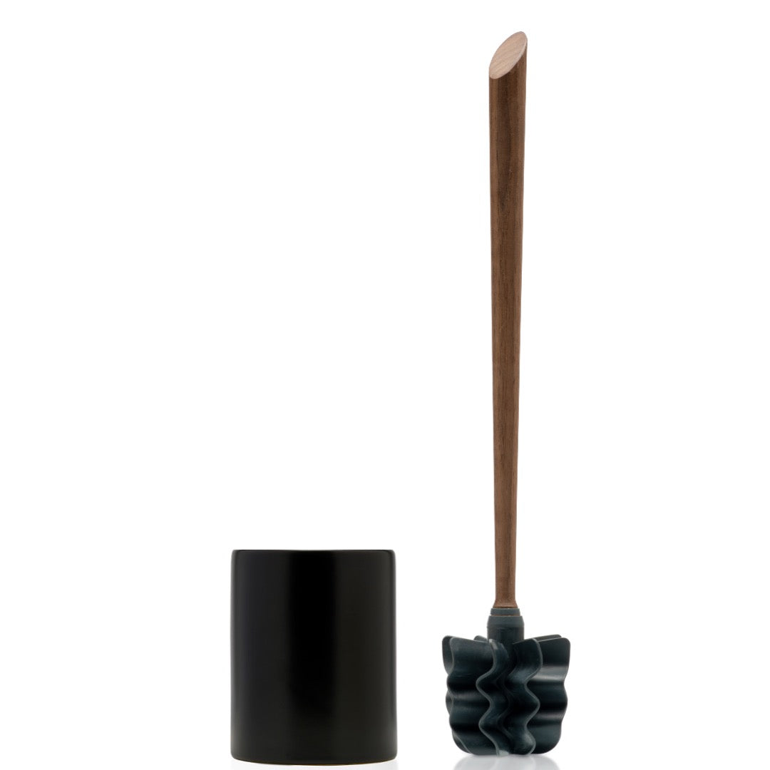 Toilettenbürste WOODLINE Set Keramik schwarz