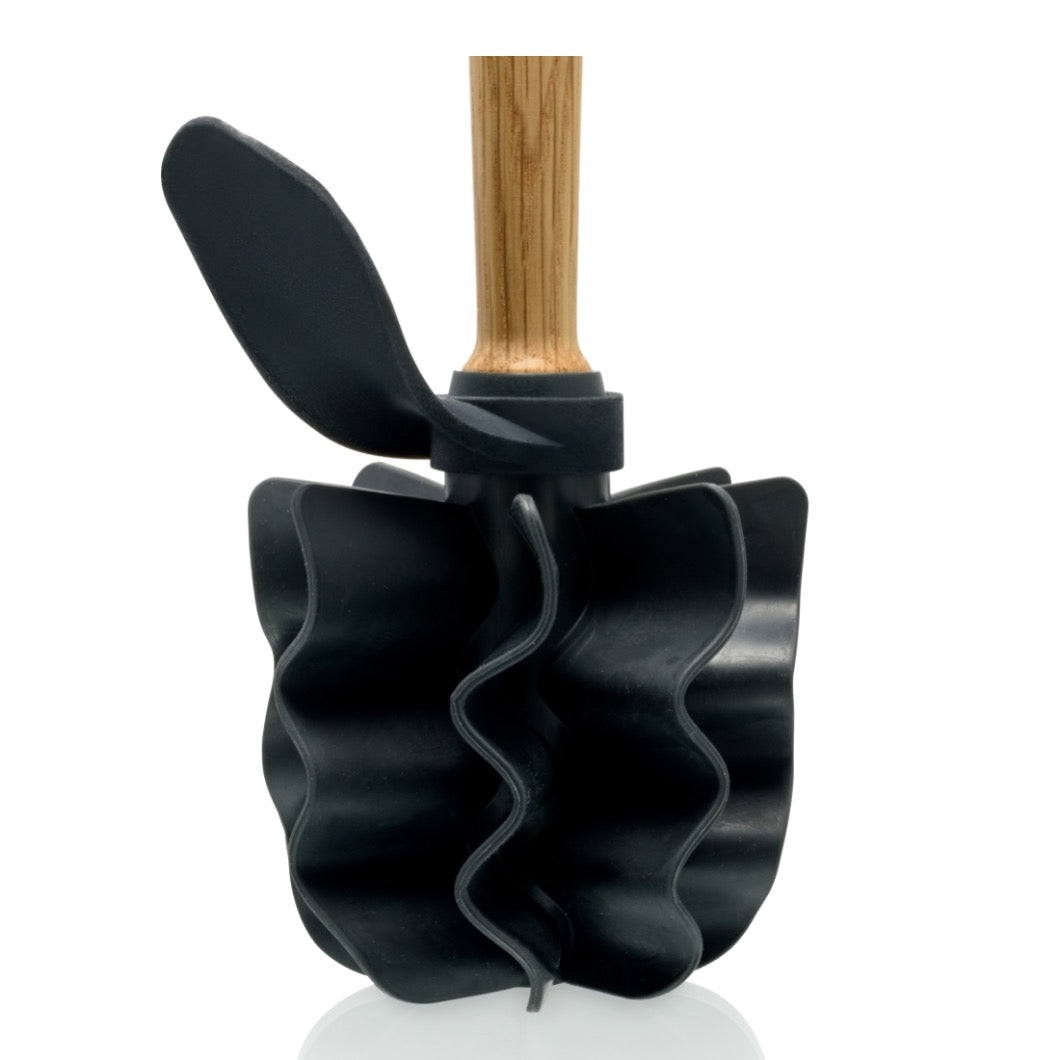 Toilettenbürste WOODLINE Set Keramik weiss + Randfeger