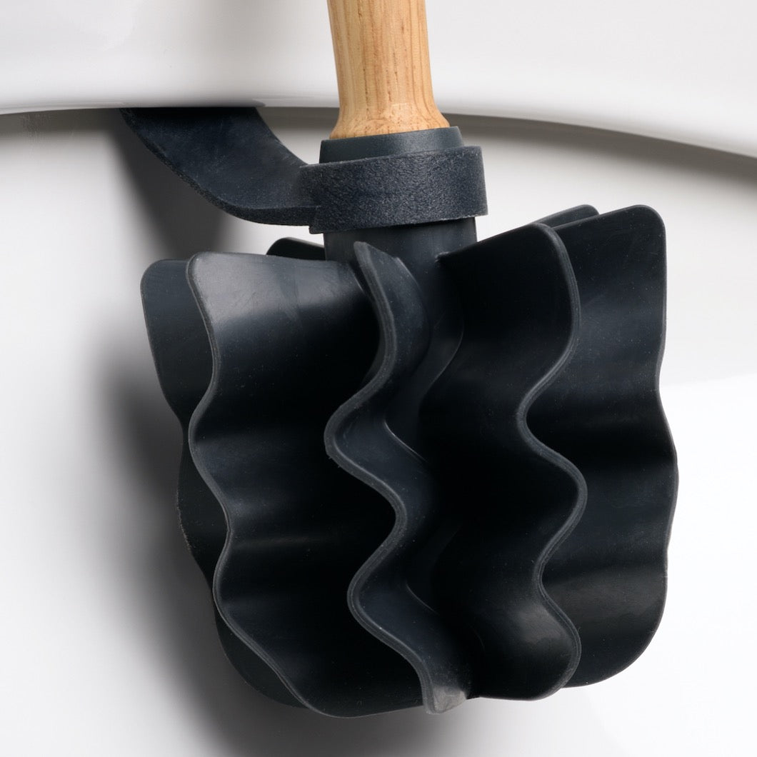 Toilettenbürste WOODLINE Set Keramik weiss + Randfeger