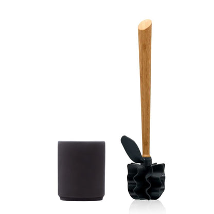 Toilet brush WOODLINE set ceramic white + rim brush