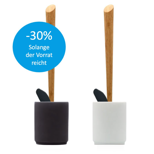 Toilet brush WOODLINE set ceramic white + rim brush