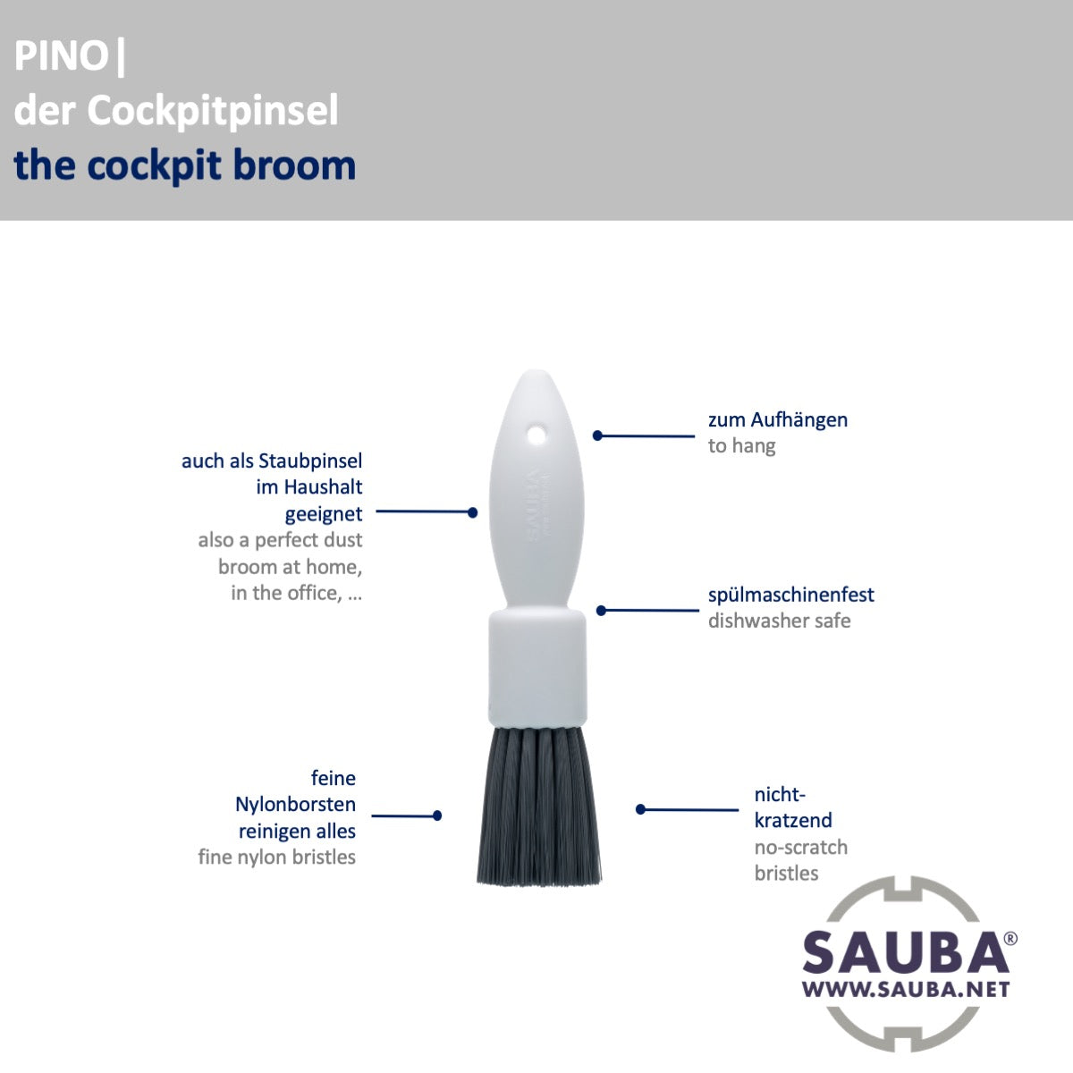 Der PINO Pinsel hat vielfältige Eigenschaften